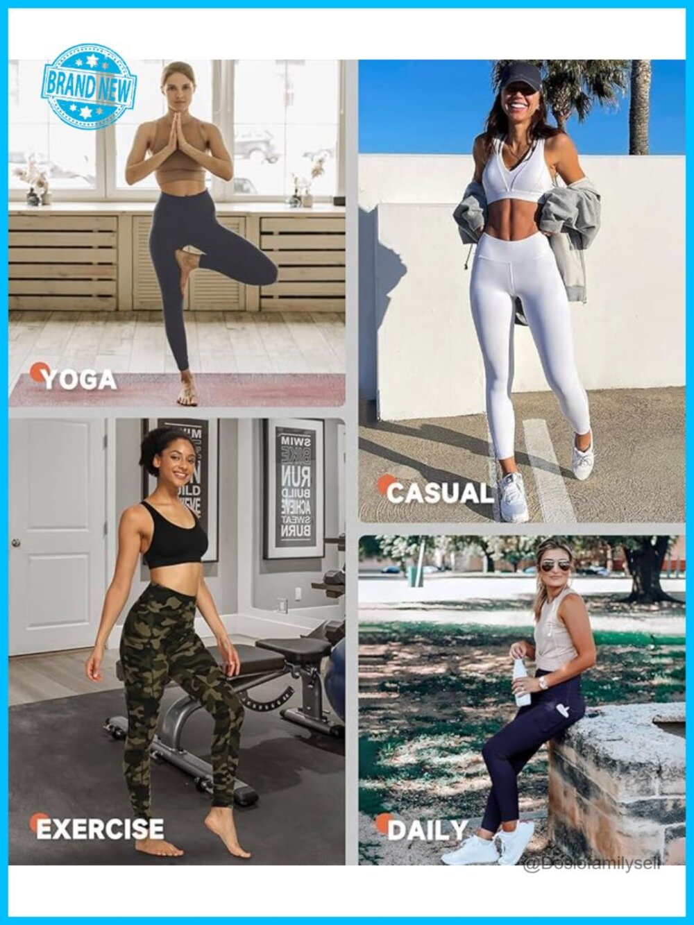 High Waisted Leggings with Pockets Women Buttery Soft Yoga Pants Athletic - Picture 5 of 6